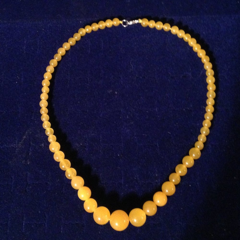 Golden Yellow Jade Necklace